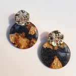 GOLDLEAF rusztikus kerek, közepes fülbevaló