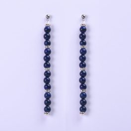 Lapis lazuli fülbevaló swarovski kristályokkal
