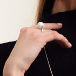 GEODA fehér porcelán gyűrű