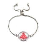 Piros szűr népművészeti karkötő