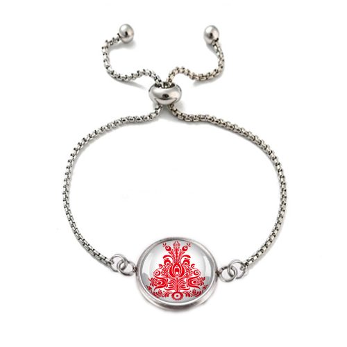 Piros szűr népművészeti karkötő