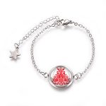 Piros szűr népművészeti karkötő