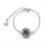 Fekete mandala népművészeti karkötő