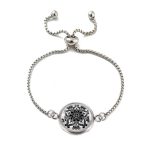 Fekete mandala népművészeti karkötő