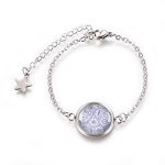 Kék csipke népművészeti karkötő