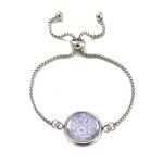 Kék csipke népművészeti karkötő