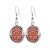 Piros mandala népművészeti fülbevaló