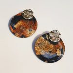 GOLDLEAF rusztikus kerek, nagy fülbevaló