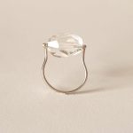 GEODA gyűrű rusztikus csiszolású hegyikristállyal