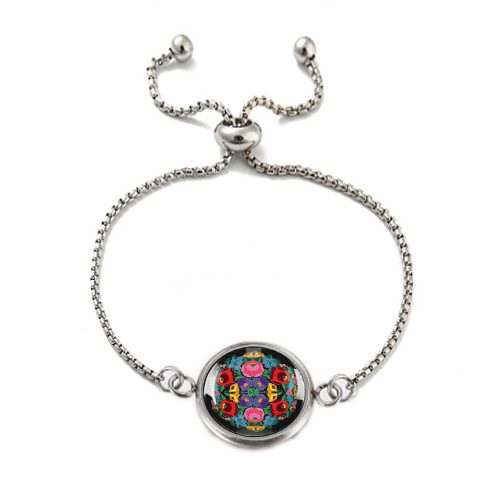 Fekete kalocsai népművészeti karkötő