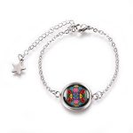 Fekete kalocsai népművészeti karkötő