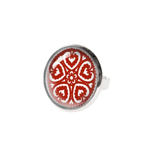 Piros mandala népművészeti gyűrű
