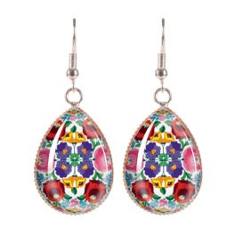 Kalocsai mintás csepp alakú fülbevaló