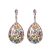 Pasztell kalocsai csepp  kapcsos fülbevaló