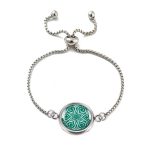 Türkiz mandala népművészeti karkötő